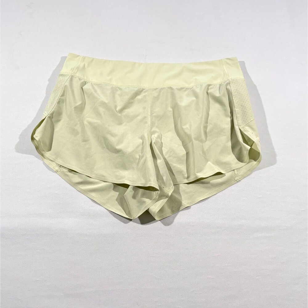 Athleta Womens Yellow Run with It Poly Stretch 3.5" Short Mini Running Shorts L